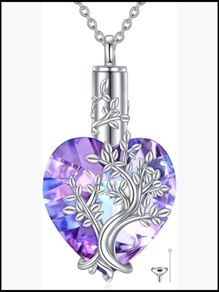 Sterling Silver Tree Of Life Cremation Urn Necklace Memorial Pendant